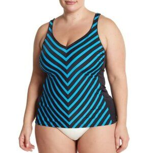 Reebok Stripe Of Genius Tankini